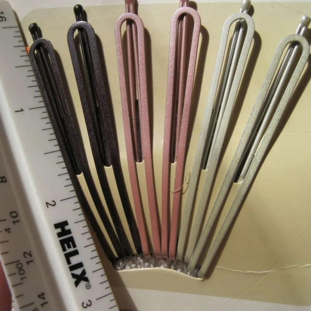 6 Goody Open Design Betsy Metal Bobby Slides Hair Pins Pink White Gray 2006 2015